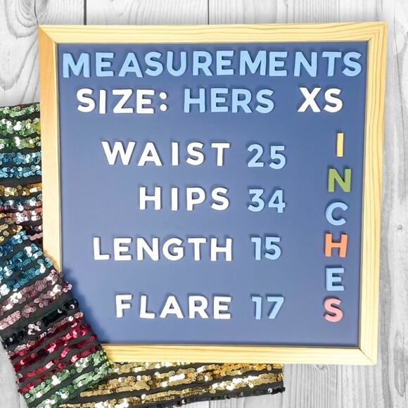 Rainbow Sequin Mini Skirt XS Multicolor Stripe Holiday Party NYE NWOT - Picture 8 of 9